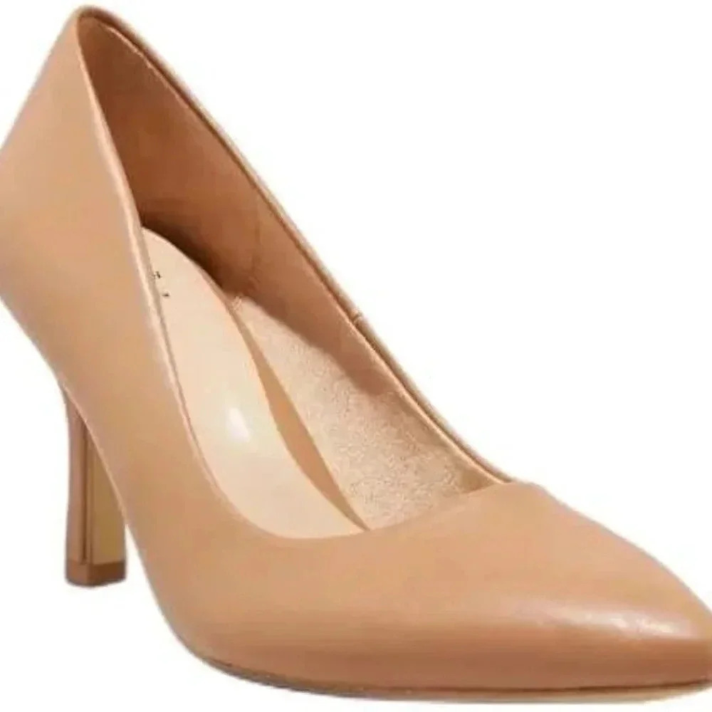 A NEW DAY Women's Jen PU Pumps Chestnut Block Heel Comfort Size 11 NWT